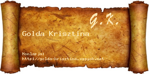 Golda Krisztina névjegykártya